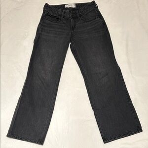 Hollister Black Low-Rise Baggy Jeans